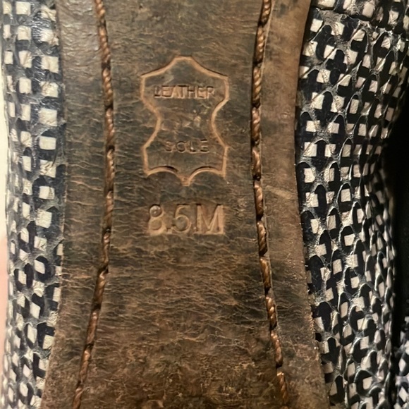 Used Tory Burch black and white checkered ballet flats - Picture 6 of 7